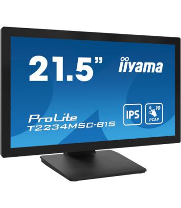iiyama ProLite T2234MSC-B1S pantalla para PC 54,6 cm (21.5") 1920 x 1080 Pixeles Full HD Pantalla táctil Negro