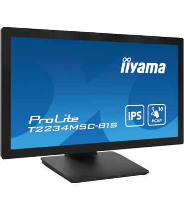 iiyama ProLite T2234MSC-B1S pantalla para PC 54,6 cm (21.5") 1920 x 1080 Pixeles Full HD Pantalla táctil Negro