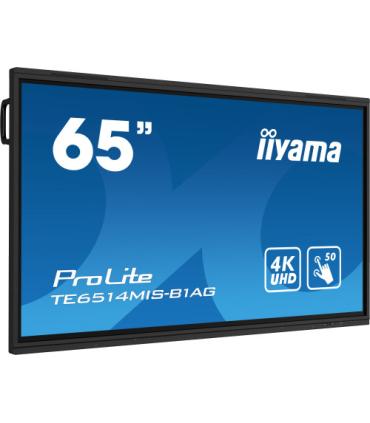 iiyama TE6514MIS-B1AG pantalla de señalización Panel plano interactivo 165,1 cm (65") LCD Wifi 435 cd / m² 4K Ultra HD Negro Pan