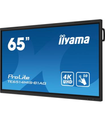 iiyama TE6514MIS-B1AG pantalla de señalización Panel plano interactivo 165,1 cm (65") LCD Wifi 435 cd / m² 4K Ultra HD Negro Pan