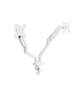 Tooq Soporte de Mesa con Brazos Articulados para 2 Monitores de 13"-34" - Giratorio e Inclinable - Piston de Gas - Peso Max 10kg