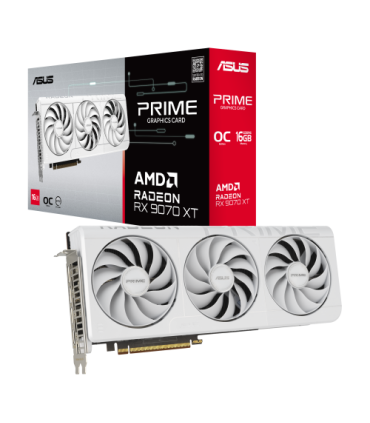 ASUS Prime -RX9070XT-O16G-WHITE AMD Radeon RX 9070 XT 16 GB GDDR6