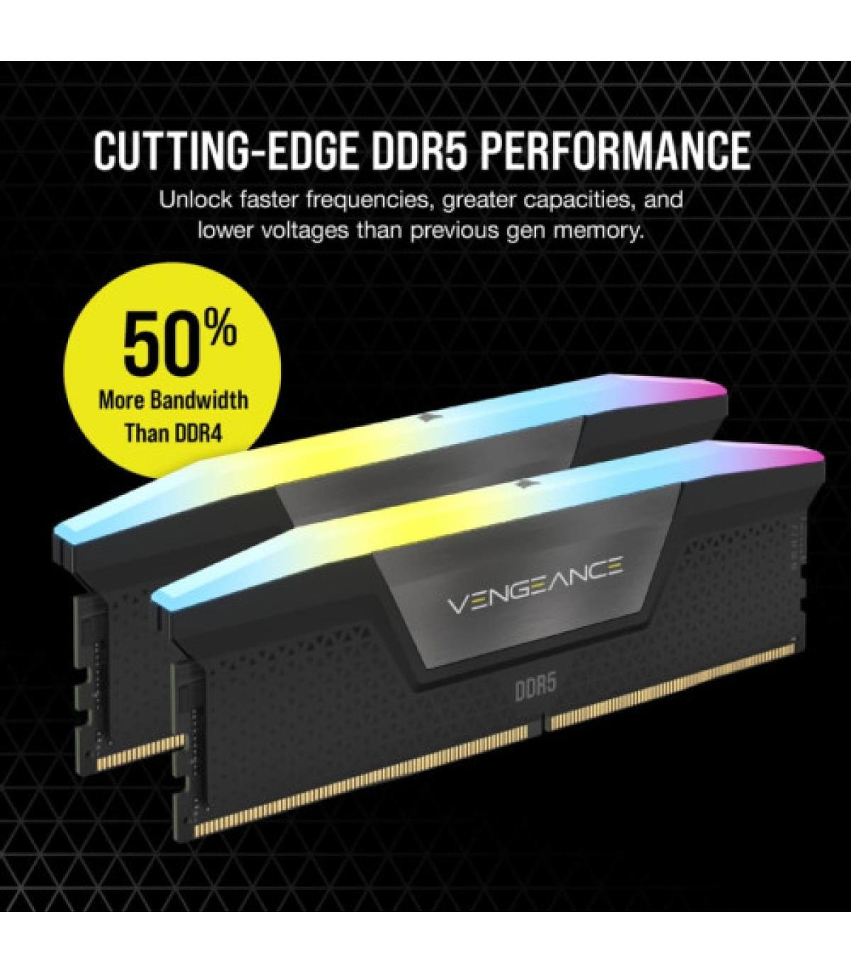 Corsair Vengeance RGB CMH48GX5M2B7200C36 módulo de memoria 48 GB 2 x 24 GB DDR5 7200 MHz