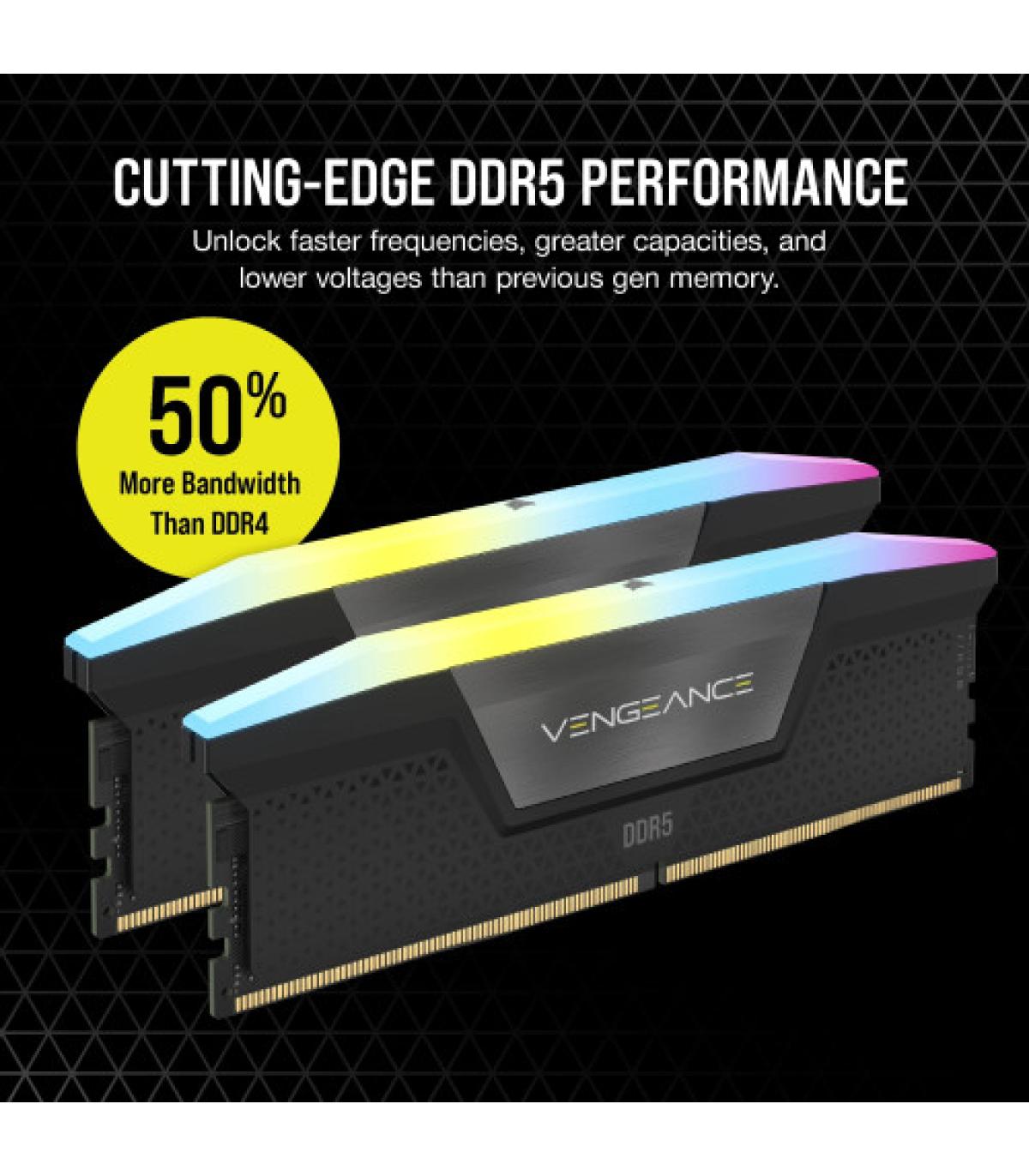 Corsair Vengeance RGB CMH48GX5M2B6000C30 módulo de memoria 48 GB 2 x 24 GB DDR5 6000 MHz
