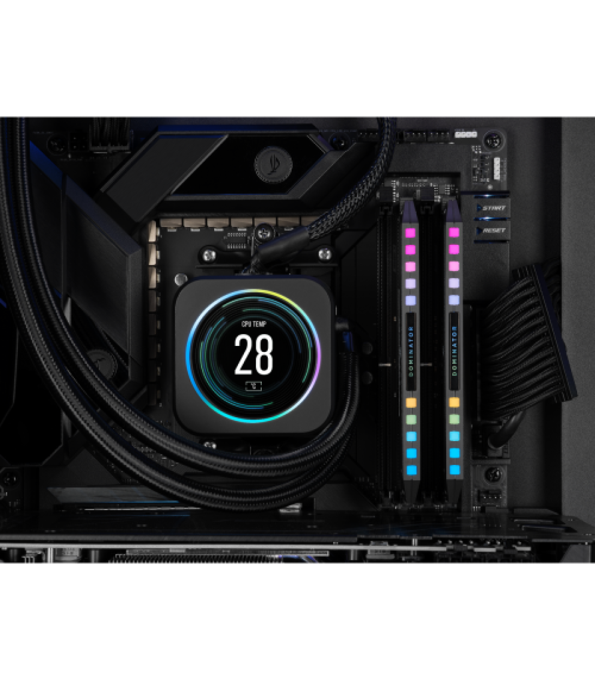 MEMORIA CORSAIR DDR5 32GB 2X16GB PC5200 DOMINATOR PLATINUM RGB CMT32GX5M2B5200Z40