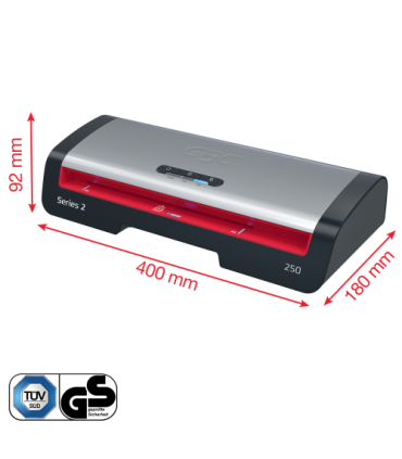 PLASTIFICADORA MODELO 250 DIN A4 COLOR PLATA GBC 4410070EU