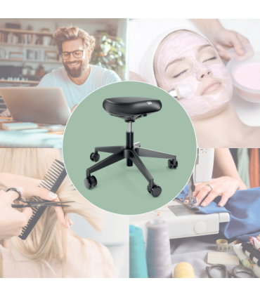 TABURETE LEITZ ERGO CON RUEDAS COLOR NEGRO KENSINGTON 65780095