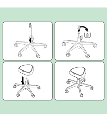 TABURETE LEITZ ERGO CON RUEDAS COLOR NEGRO KENSINGTON 65780095