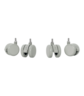 PACK DE 4 RUEDAS PARA MESA ELÉCTRICA COLOR GRIS KENSINGTON 53740085