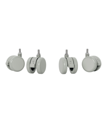 PACK DE 4 RUEDAS PARA MESA ELÉCTRICA COLOR GRIS KENSINGTON 53740085