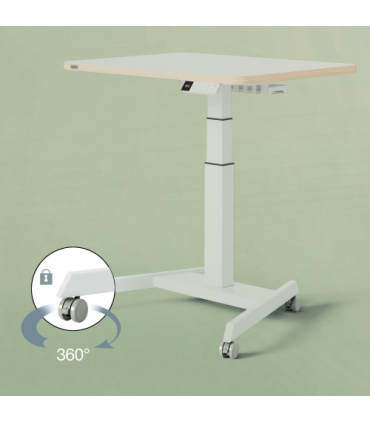 PACK DE 4 RUEDAS PARA MESA ELÉCTRICA COLOR GRIS KENSINGTON 53740085