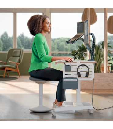 PACK DE 4 RUEDAS PARA MESA ELÉCTRICA COLOR GRIS KENSINGTON 53740085