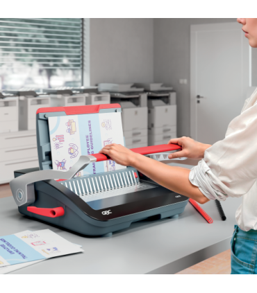 ENCUADERNADORA CANUTILLO CB25 COLOR NEGRO / PLATEADO GBC 4410063