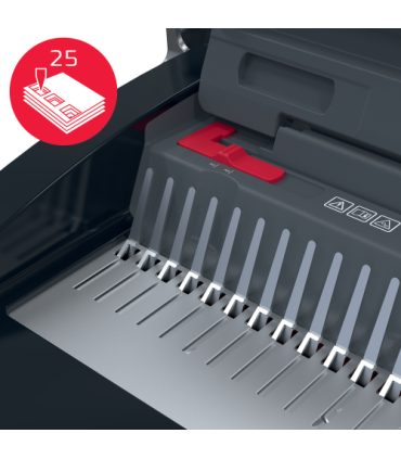 ENCUADERNADORA CANUTILLO CB25 COLOR NEGRO / PLATEADO GBC 4410063