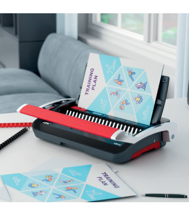 ENCUADERNADORA CANUTILLO CB15 COLOR NEGRO / PLATEADO GBC 4410061