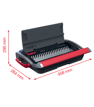 ENCUADERNADORA CANUTILLO CB15 COLOR NEGRO / PLATEADO GBC 4410061