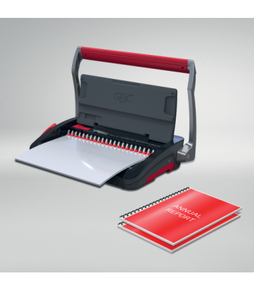 ENCUADERNADORA CANUTILLO CB15 COLOR NEGRO / PLATEADO GBC 4410061