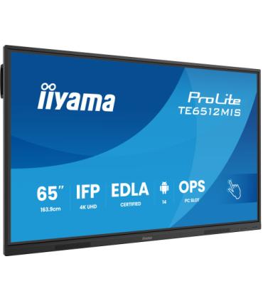 MONITOR INTERACTIVO IIYAMA 65" EDLA, ANDROID 14, 8/128GB, 40-P,3840X2160,UHD,MM 2X 20W,VGA,HDMI 2X /1XOUT, 2X USB-C,MINI-JACK OP