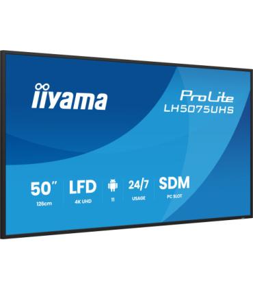 MONITOR TACTIL IIYAMA 50" 3840X2160, UHD VA, 500CD/M2, HORIZ VERT,FAILOVER,MM 2X 10W, HDMI 3X, DP, DP-OUT, USB 2.0 X2, WIFI, LAN