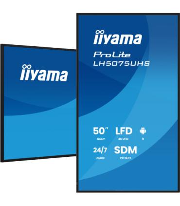 MONITOR TACTIL IIYAMA 50" 3840X2160, UHD VA, 500CD/M2, HORIZ VERT,FAILOVER,MM 2X 10W, HDMI 3X, DP, DP-OUT, USB 2.0 X2, WIFI, LAN