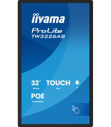 IIYAMA 32" PANEL-PC ANDROID 14+GMS, SOC OCTO-CORE RK3576 4GB, 32GB, 10-POINTS TOUCH, 1920X1080, VA PANEL, SPEAKERS, MIC, POE, WI