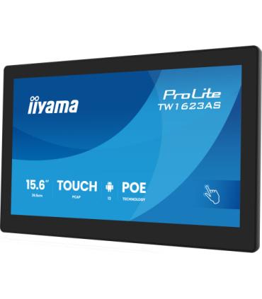 IIYAMA 15,6" PANEL-PC ANDROID 13+GMS, SOC QUAD-CORE RK3568 4GB, 32GB, 10-POINTS TOUCH, 1920X1080, IPS , SPEAKERS, MIC , POE, WIF