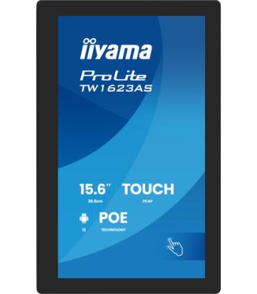 IIYAMA 15,6" PANEL-PC ANDROID 13+GMS, SOC QUAD-CORE RK3568 4GB, 32GB, 10-POINTS TOUCH, 1920X1080, IPS , SPEAKERS, MIC , POE, WIF