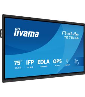 PANTALLA INTERACTIVA 75" EDLA, ANDROID 14, 16/128GB UHD IPS, MM 2X 20W + 20W SUBWR, 2X HDMI, DP , 1X USB-C, 550CD/M, HORIZ , MED