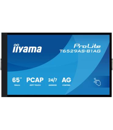 MONITOR IIYAMA TACTIL 65" 4K 20P TACTIL (T6529AS-B1AG) / ANDROID 14/ USO 24/7 / IRX1 / HDMI X 2 / USB-C / HORIZ. Y APAISADO / 42