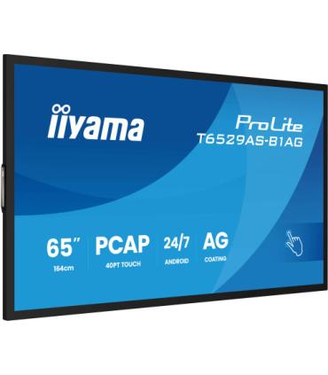 MONITOR IIYAMA TACTIL 65" 4K 20P TACTIL (T6529AS-B1AG) / ANDROID 14/ USO 24/7 / IRX1 / HDMI X 2 / USB-C / HORIZ. Y APAISADO / 42