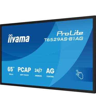 MONITOR IIYAMA TACTIL 65" 4K 20P TACTIL (T6529AS-B1AG) / ANDROID 14/ USO 24/7 / IRX1 / HDMI X 2 / USB-C / HORIZ. Y APAISADO / 42