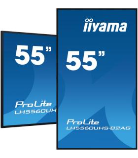 MONITOR IIYAMA 55" UHD, 500CD/M2, LANDSCAPE PORTRAIT, MM 2X 10W, 3X HDMI, USB 2.0 X2, WIFI, LAN, MEDIA PLAY USB, CONTROL LAN ..