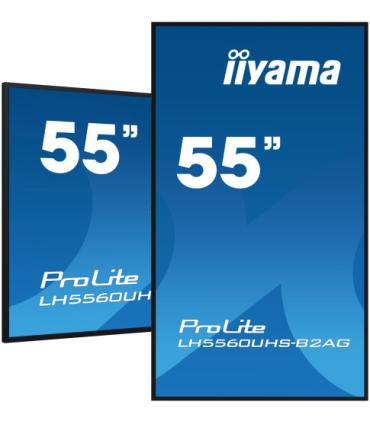 MONITOR IIYAMA 55" UHD, 500CD/M2, LANDSCAPE PORTRAIT, MM 2X 10W, 3X HDMI, USB 2.0 X2, WIFI, LAN, MEDIA PLAY USB, CONTROL LAN ..