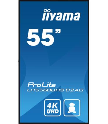 MONITOR IIYAMA 55" UHD, 500CD/M2, LANDSCAPE PORTRAIT, MM 2X 10W, 3X HDMI, USB 2.0 X2, WIFI, LAN, MEDIA PLAY USB, CONTROL LAN ..