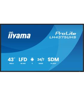 MONITOR IIYAMA 43" (LH4375UHS-B1AG) ANDROID 11 / 3844X2160 (4K UHD) / OPERACION 24/7 /500CD / LANDSC. Y PORTRAIT / 3XHDMI / DP..