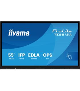 PANTALLA INTERACTIVA 55" EDLA, ANDROID 14, 8/128GB UHD IPS, MM 2X 20W + 20W SUBWR, 2X HDMI, DP , 2X USB-C, 450CD/M, HORIZ , MEDI