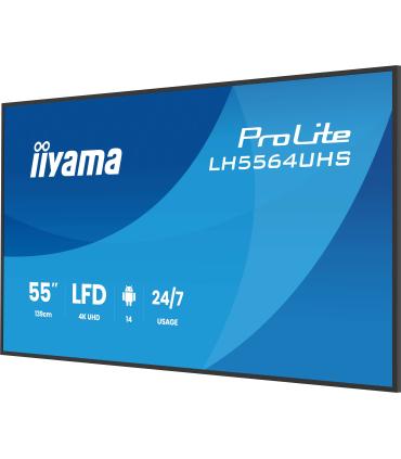IIYAMA MONITOR 55" 3840x2160, UHD VA DLED 500cd/m, HORIZ Y VERT, MM 2x 10W, 2x HDMIx 1x USB-C, USB 2.0 x2, WiFi, LAN, Media Play