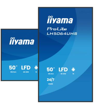 IIYAMA MONITOR 50" 3840x2160, UHD VA DLED 500cd/m, HORIZ Y VERT, MM 2x 10W, 2x HDMIx 1x USB-C, USB 2.0 x2, WiFi, LAN, Media Play
