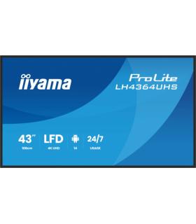 IIYAMA MONITOR 43" 3840x2160, UHD VA DLED 500cd/m, HORIZ Y VERT, MM 2x 10W, 2x HDMIx 1x USB-C, USB 2.0 x2, WiFi, LAN, Media Play