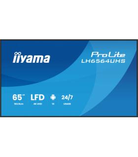 MONITOR IIYAMA 65" 3840X2160, UHD VA DLED PANEL, HAZE 25% 500CD/M², LANDSCAPE AND PORTRAIT, SPEAKERS 2X 10W, 2X HDMIX 1X USB-C..