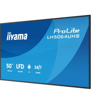 iiyama LH7564UHS-B1AG pantalla de señalización Pantalla plana para señalización digital 190,5 cm (75") Wifi 500 cd / m² 4K Ultra