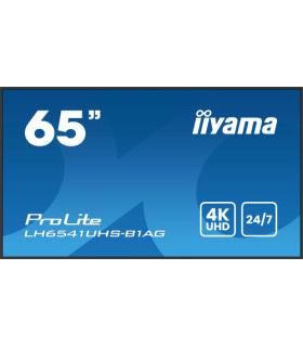 MONITOR IIYAMA65" 3840X2160, 4K UHD IPS PANEL, 1% HAZE, LANDSCAPE Y PORTRAIT , SPEAKERS 2X 10W , 3X HDMI, 500CD/M², MEDIA PLAY..