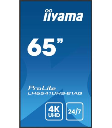MONITOR IIYAMA65" 3840X2160, 4K UHD IPS PANEL, 1% HAZE, LANDSCAPE Y PORTRAIT , SPEAKERS 2X 10W , 3X HDMI, 500CD/M², MEDIA PLAY..