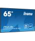 MONITOR IIYAMA65" 3840X2160, 4K UHD IPS PANEL, 1% HAZE, LANDSCAPE Y PORTRAIT , SPEAKERS 2X 10W , 3X HDMI, 500CD/M², MEDIA PLAY..