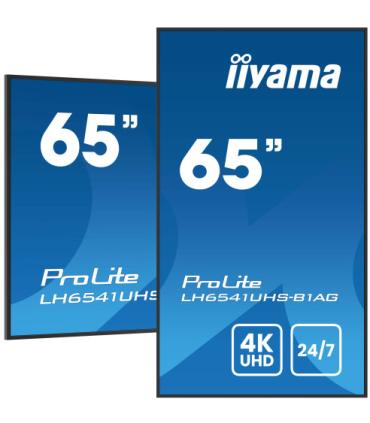 MONITOR IIYAMA65" 3840X2160, 4K UHD IPS PANEL, 1% HAZE, LANDSCAPE Y PORTRAIT , SPEAKERS 2X 10W , 3X HDMI, 500CD/M², MEDIA PLAY..
