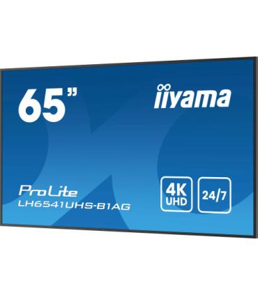 MONITOR IIYAMA65" 3840X2160, 4K UHD IPS PANEL, 1% HAZE, LANDSCAPE Y PORTRAIT , SPEAKERS 2X 10W , 3X HDMI, 500CD/M², MEDIA PLAY..