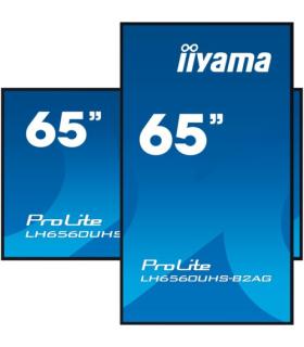 MONITOR IIYAMA 65" 3840X2160, UHD, 500CD/M2, LANDSCAPE PORTRAIT, MM 2X 10W, 3X HDMI, USB 2.0 X2, WIFI, LAN, MEDIA PLAY USB, CONT