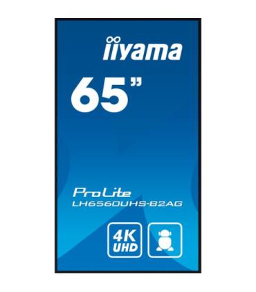 MONITOR IIYAMA 65" 3840X2160, UHD, 500CD/M2, LANDSCAPE PORTRAIT, MM 2X 10W, 3X HDMI, USB 2.0 X2, WIFI, LAN, MEDIA PLAY USB, CONT