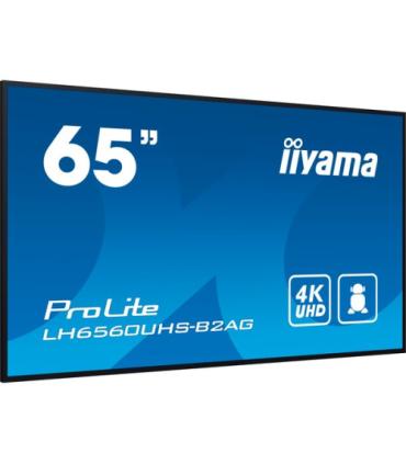 MONITOR IIYAMA 65" 3840X2160, UHD, 500CD/M2, LANDSCAPE PORTRAIT, MM 2X 10W, 3X HDMI, USB 2.0 X2, WIFI, LAN, MEDIA PLAY USB, CONT