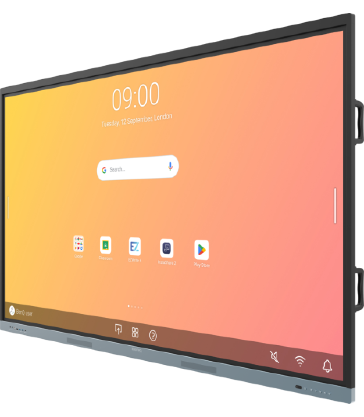 BENQAV PANTALLA INTERACTIVA RE8604 (9H.F9GTK.DE4) 86" EDLA ANDROID 13.0, 8GB Y 32GB, 350NITS, ALTAVOZ: 16WX2, SOPORTE DE PARED..